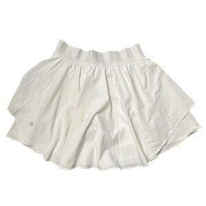 Lululemon Court Rival High Rise Skirt * White Regular Length Size 4 Tall